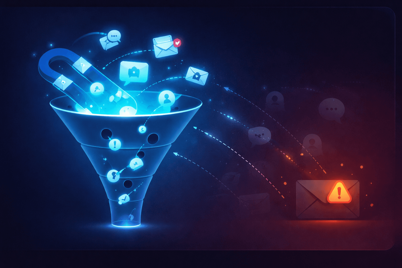 Fluxo visual sobre leads e oportunidades comerciais